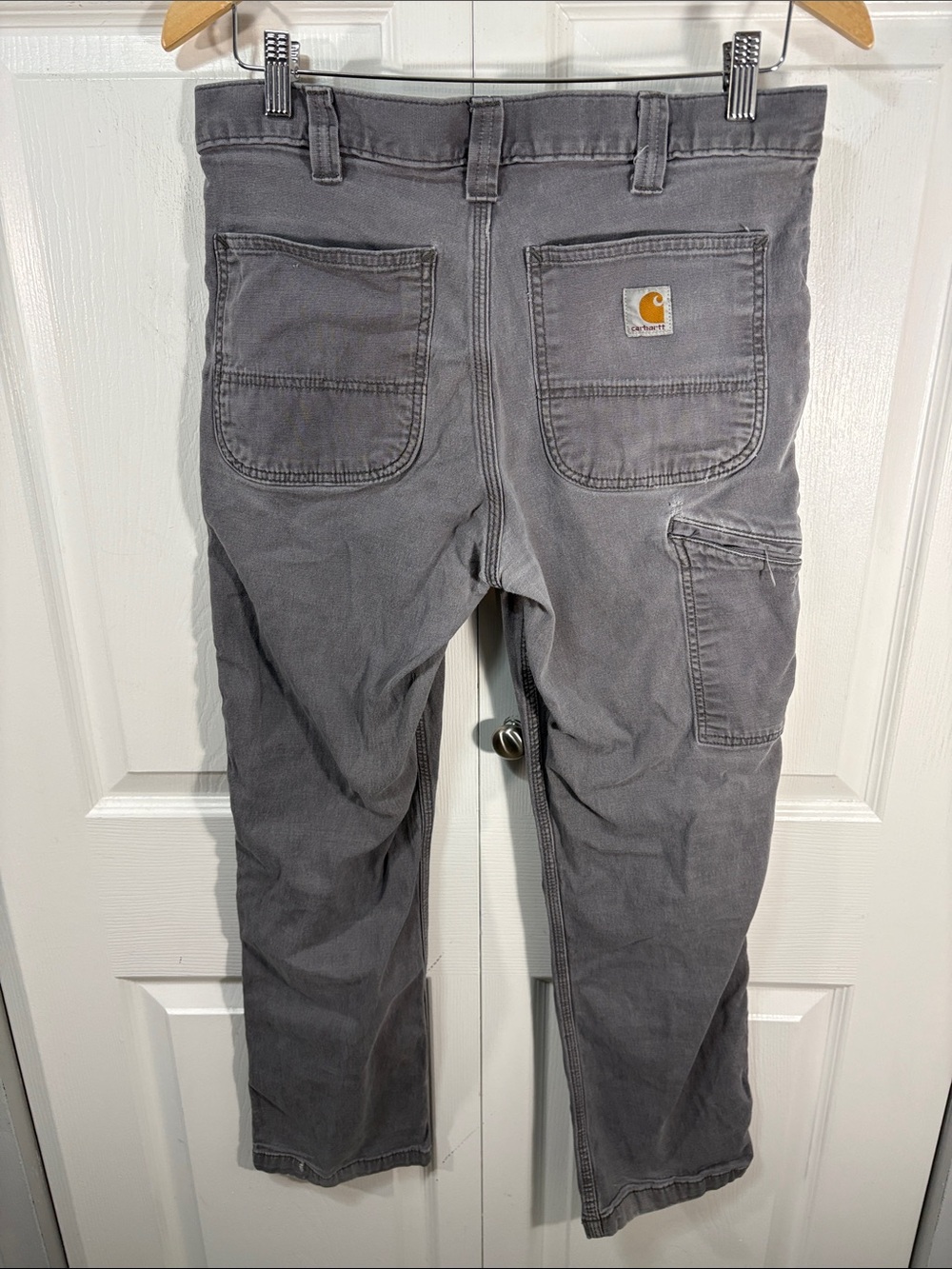 Carhartt Relaxed Fit Gray Utility Work Pants Men’s 32x30 Carpenter Workwear - Picture 5 of 12